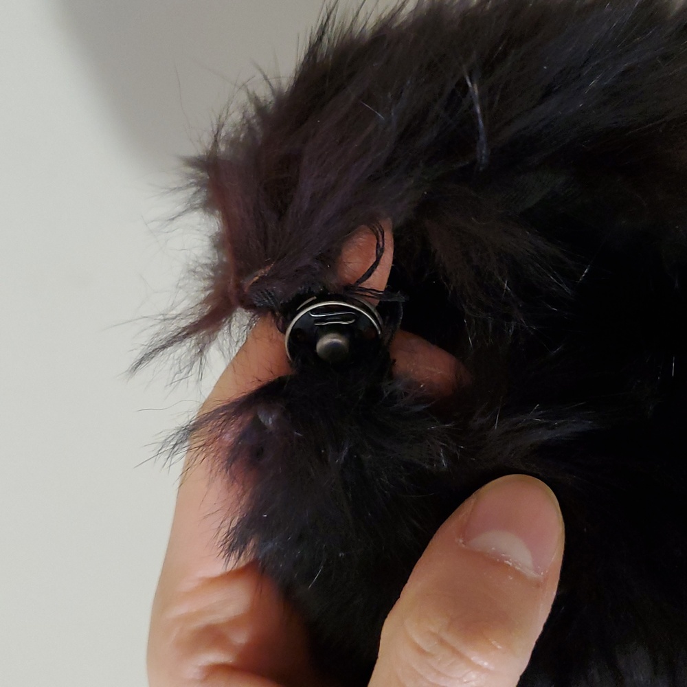 Luxurious Black Rabbit Fur Scarf - Picture 4 of 7